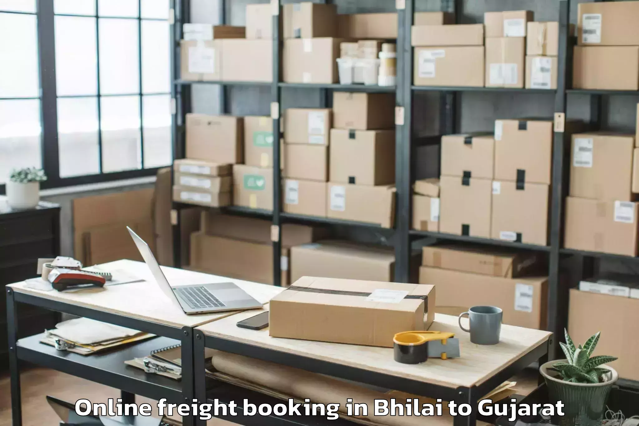 Get Bhilai to Hansot Online Freight Booking